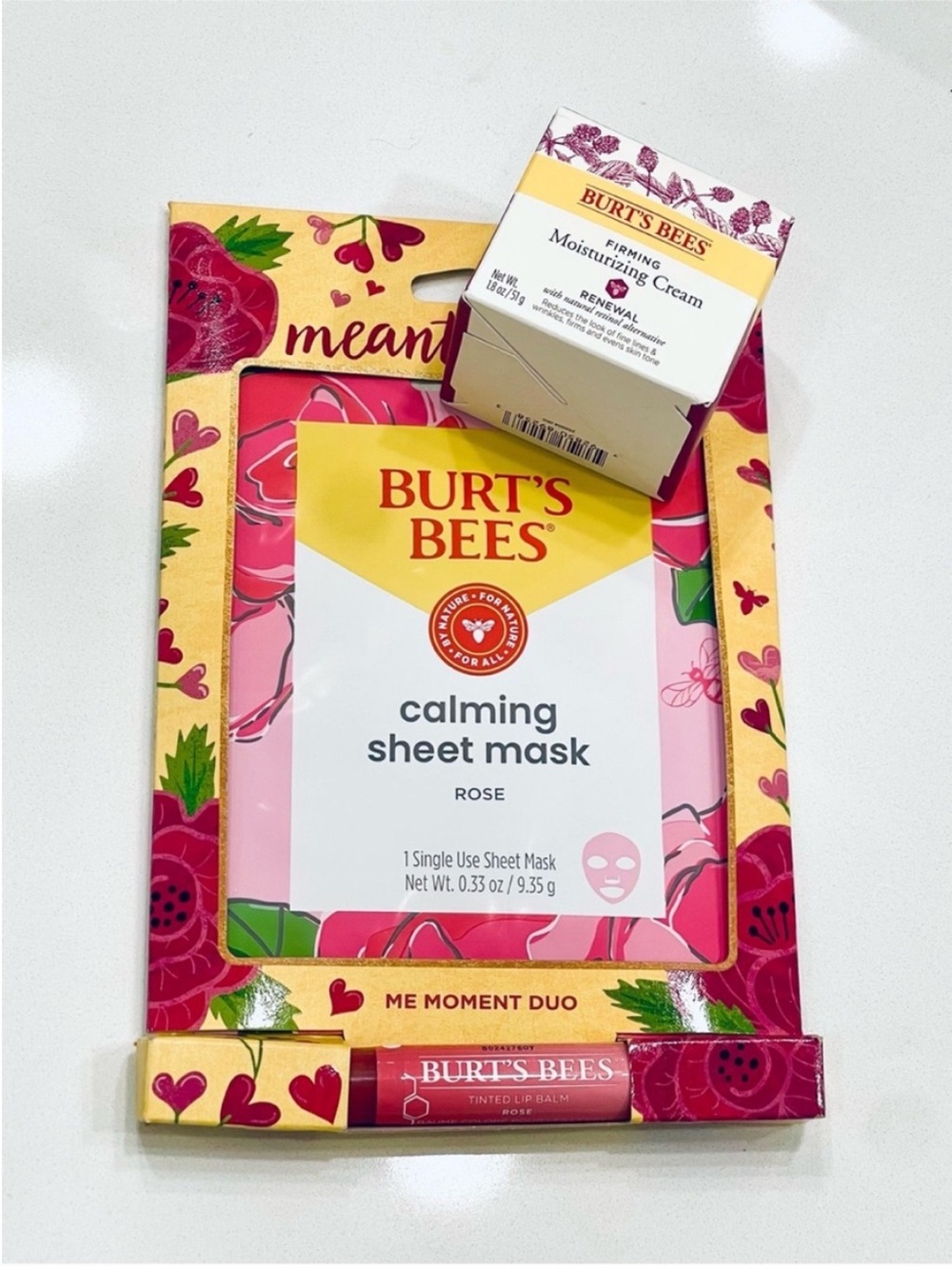 NEW! Burt's Bees Face Firming Moisturizing Cream, Face Mask & Lip Balm NIB - Picture 2 of 16